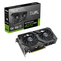 Thumbnail for ASUS Dual GeForce RTX 4070 SUPER EVO 12GB - OC Edition - graphics card - GeForce RTX 4070 Super - 12 GB GDDR6X - PCIe 4.0 - HDMI, 3 x DisplayPort ASUS