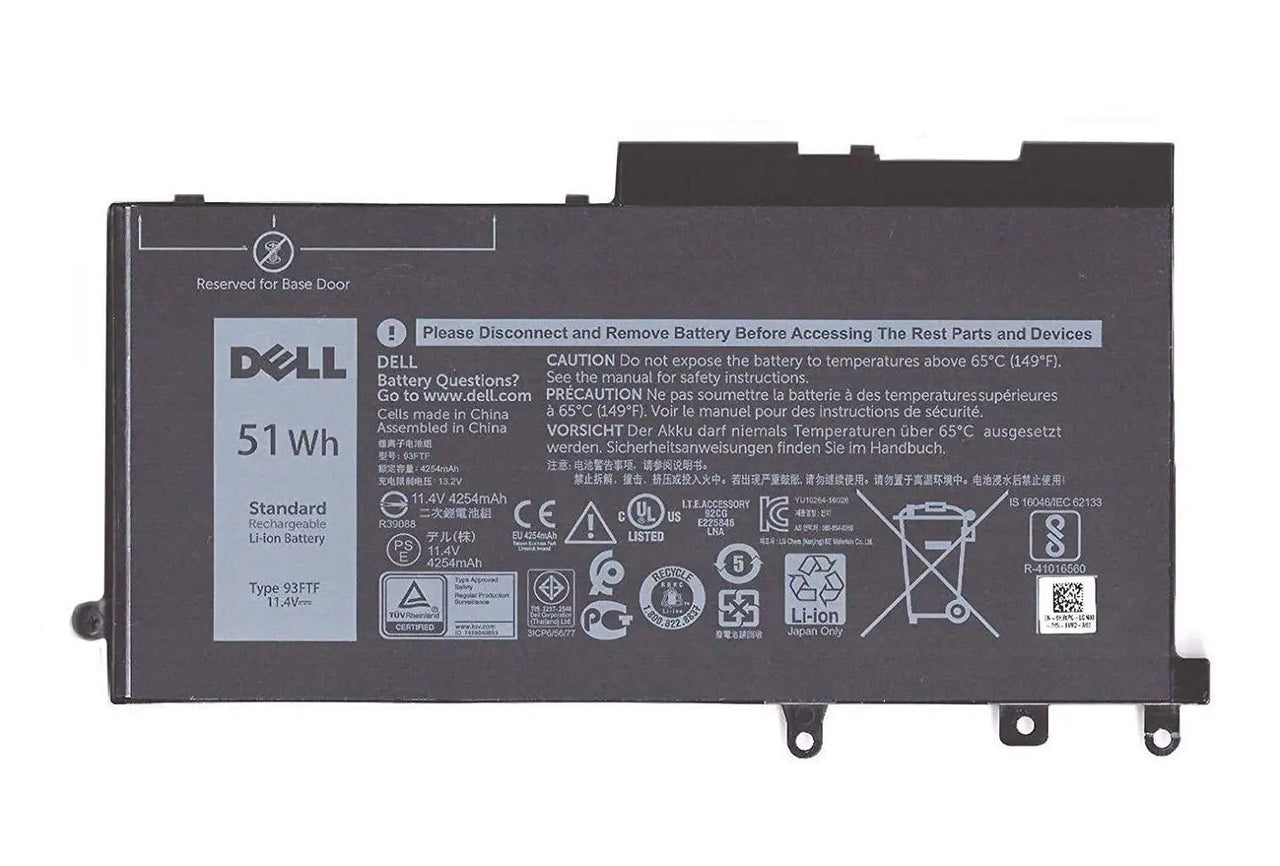 Battery, 51WHR, 3 Cell, Dell